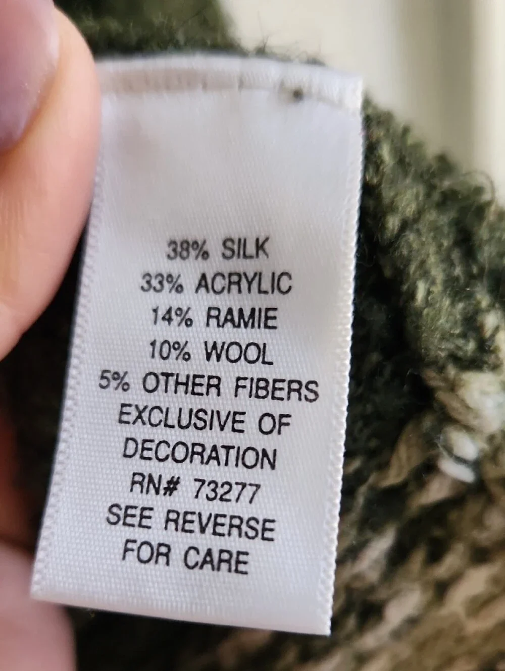 Vintage Croft & Barrow Fair Isle Silk Wool Blend Full Zip Cardigan M